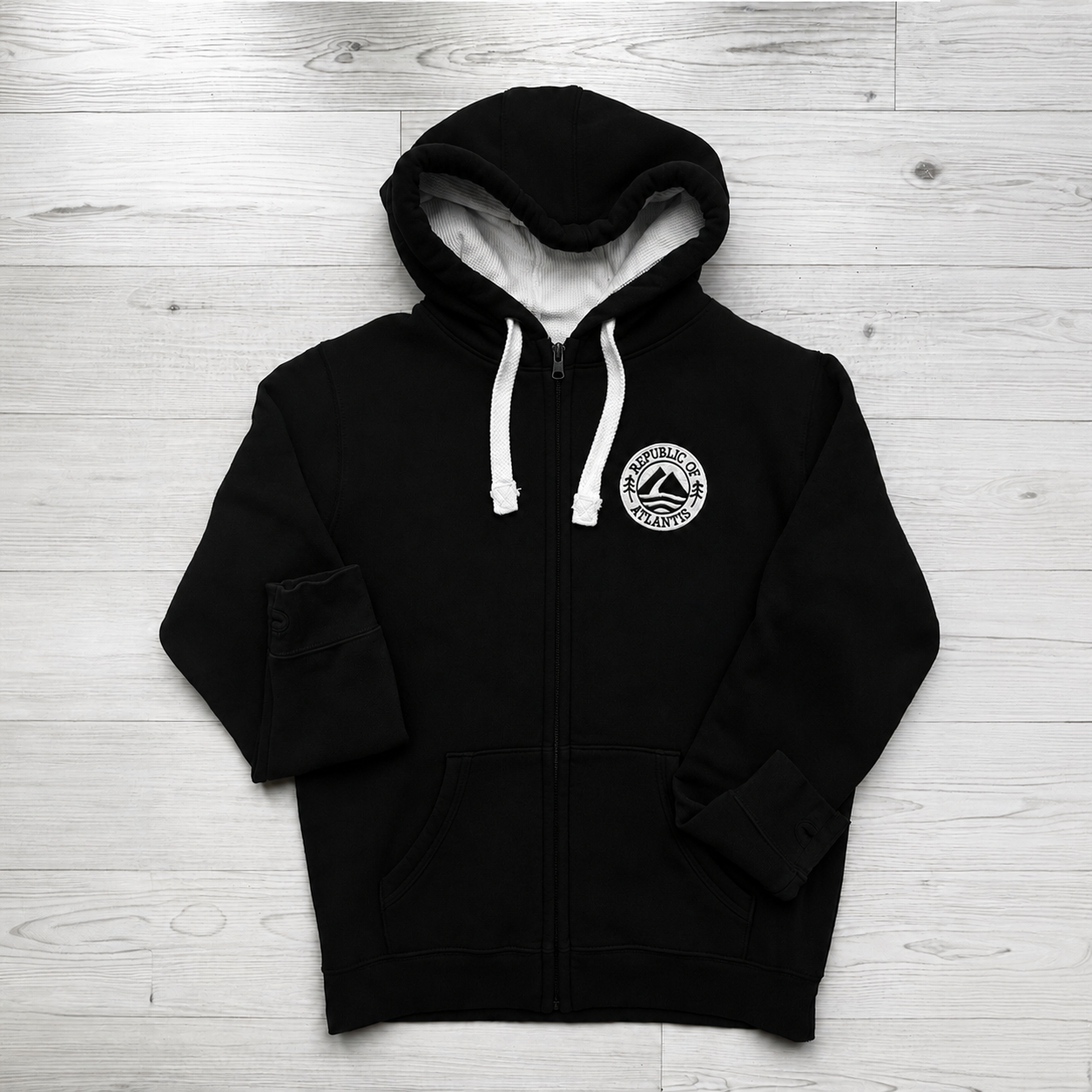 The Manx ZIP - Republic of Atlantis ZIP Hoodie in Black