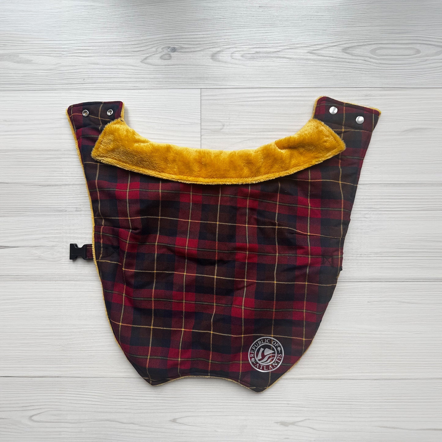 The Noodle - Republic of Atlantis Burgundy Tartan Dog Coat