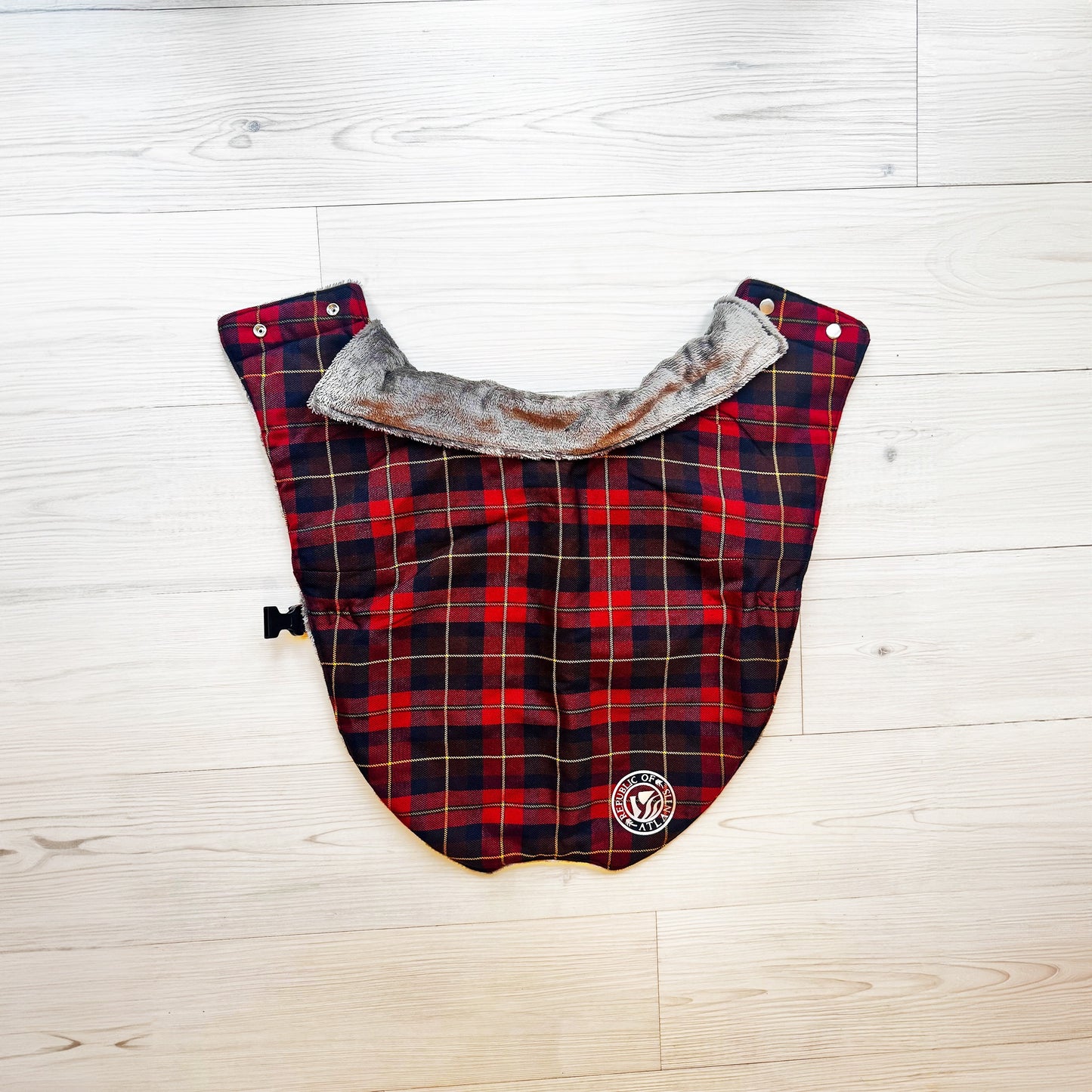 The Noodle - Republic of Atlantis Burgundy Tartan Dog Coat